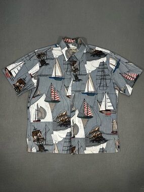 Vintage Cooke Street Honolulu Hawaiian Shirt Mens Large Made USA